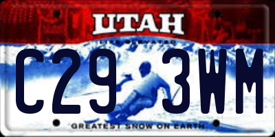 UT license plate C293WM