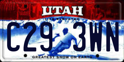 UT license plate C293WN