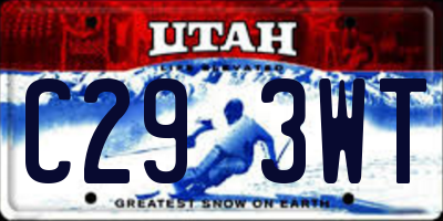 UT license plate C293WT