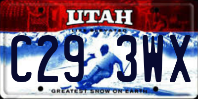 UT license plate C293WX