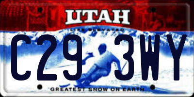 UT license plate C293WY
