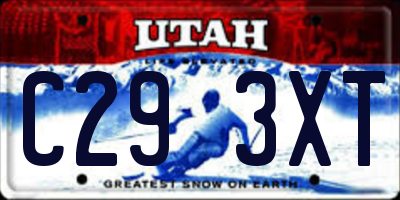 UT license plate C293XT