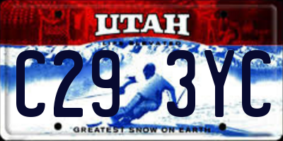 UT license plate C293YC