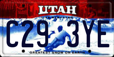 UT license plate C293YE