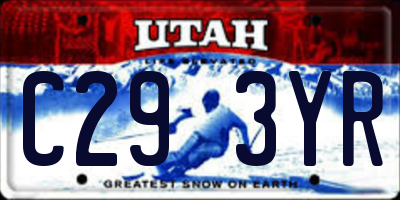 UT license plate C293YR