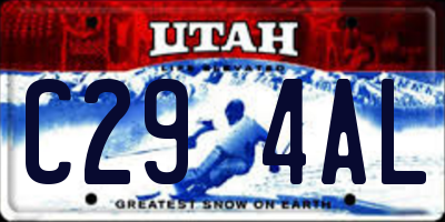 UT license plate C294AL