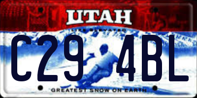 UT license plate C294BL