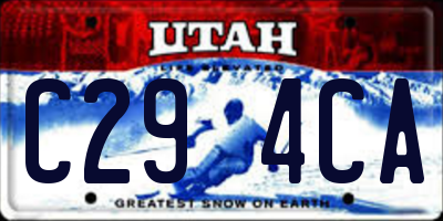 UT license plate C294CA