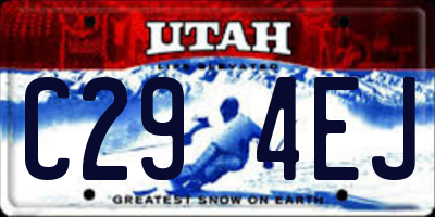 UT license plate C294EJ
