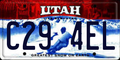 UT license plate C294EL