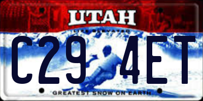 UT license plate C294ET