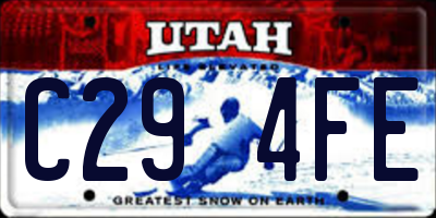 UT license plate C294FE