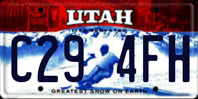 UT license plate C294FH