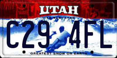 UT license plate C294FL