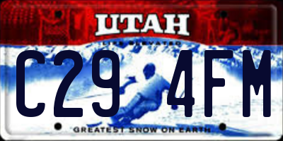 UT license plate C294FM