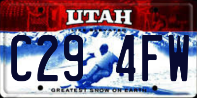 UT license plate C294FW
