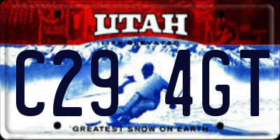 UT license plate C294GT