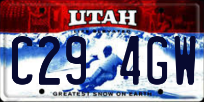 UT license plate C294GW
