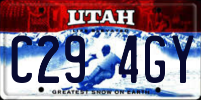 UT license plate C294GY
