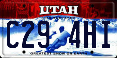 UT license plate C294HI
