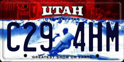 UT license plate C294HM