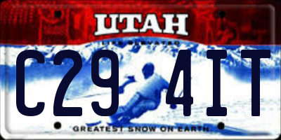 UT license plate C294IT
