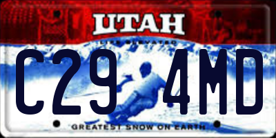 UT license plate C294MD