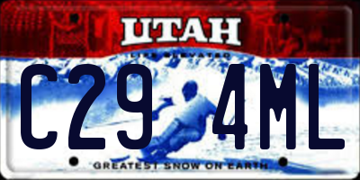 UT license plate C294ML