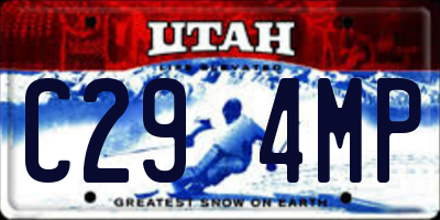 UT license plate C294MP