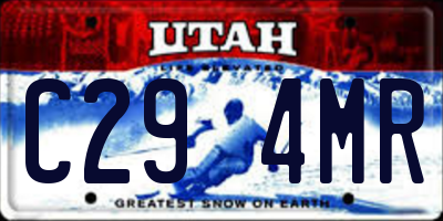 UT license plate C294MR