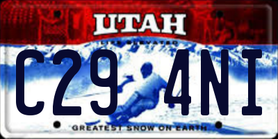 UT license plate C294NI