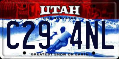 UT license plate C294NL