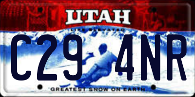 UT license plate C294NR