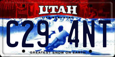 UT license plate C294NT