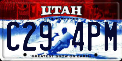 UT license plate C294PM