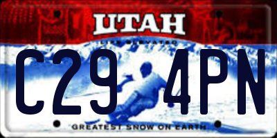 UT license plate C294PN