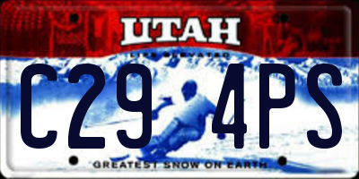 UT license plate C294PS