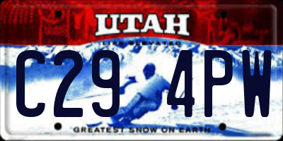 UT license plate C294PW