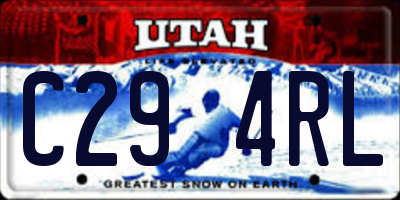 UT license plate C294RL