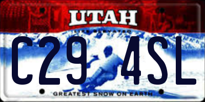 UT license plate C294SL