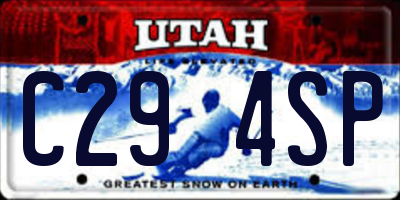 UT license plate C294SP