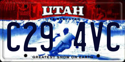 UT license plate C294VC