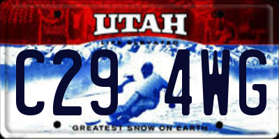 UT license plate C294WG