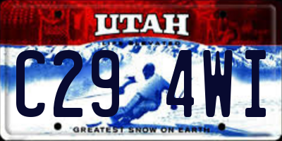 UT license plate C294WI