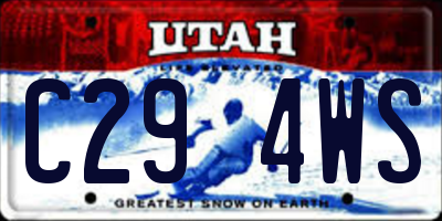 UT license plate C294WS