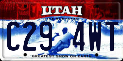 UT license plate C294WT