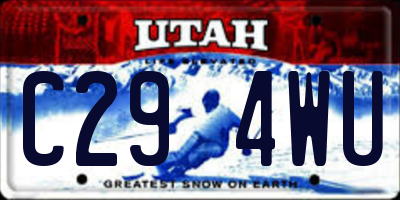 UT license plate C294WU