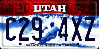 UT license plate C294XZ