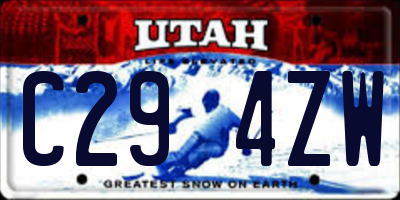 UT license plate C294ZW