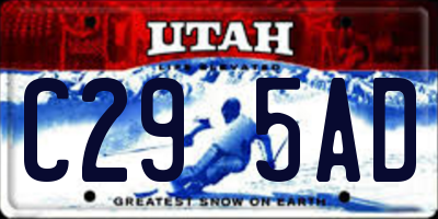 UT license plate C295AD